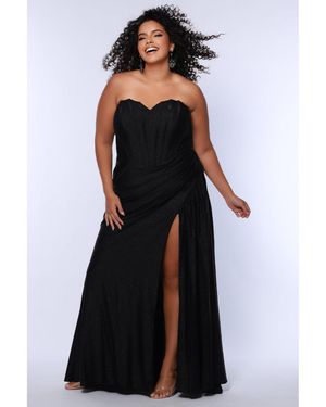 Sydney's Closet Strapless Corset Slim Fitted Gown - Black
