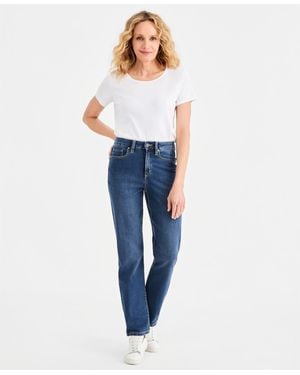 Style & Co. High Rise Straight-leg Jeans - Blue