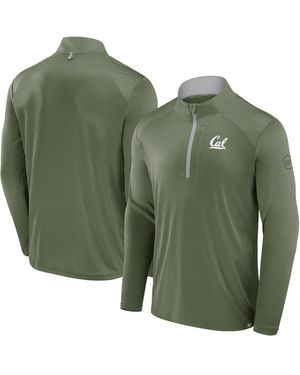 Fanatics Cal Bears Oht Military Appreciationâ Defender Quarter-zip Jacket - Green