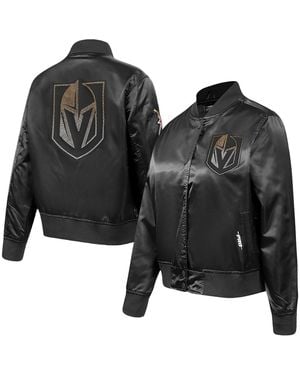 Pro Standard Vegas Golden Knights Rhinestone Jewels Satin Full-snap Jacket - Black