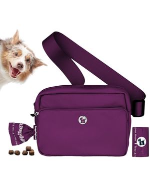 Puppington 3-in-1 Crossbody Dog Walk Bag - Purple