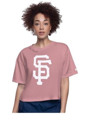 Starter San Francisco Giants Play The Ball Boxy Cropped T-shirt - Pink