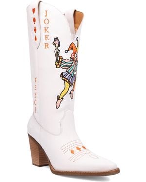 Dingo Joker Leather Boot - White