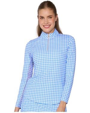 G Lifestyle Clothing G Lifestyle Long Sleeve Mock Neck Top - Blue
