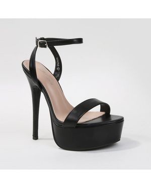 BERNESS Genever Stiletto Heeled Platform Sandals - Black