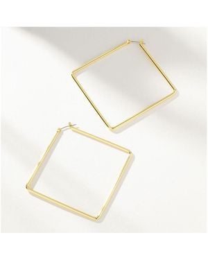 UNCOMMON JAMES 14k -plated Girl Boss Hoop Earrings - White