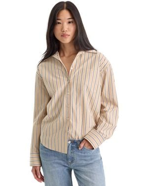 GOOD AMERICAN Long-sleeve Collared Shirt - Natural