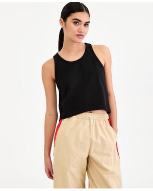 BarIII High-low Cotton Tank Top - Black