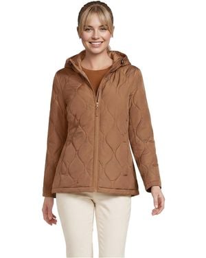 Lands' End Featherfree Onion Quilted Insulated Jacket - Brown