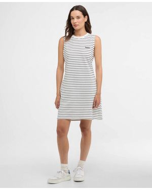 Barbour Hartland Striped Sleeveless Mini Dress - White