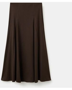 Mango Godets A-line Skirt - Brown