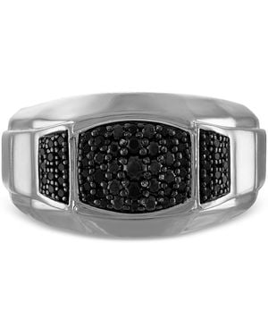Bulova Marc Anthony Black Diamond Triple Cluster Ring (1/2 Ct. T.w.