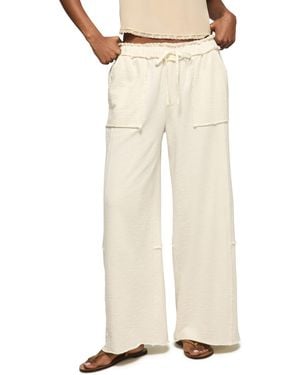 Lucky Brand Fleece Wide-leg Pants - Natural