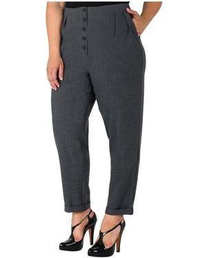 Standards & Practices Hollywood Waist Cropped Carrot Pants - Black