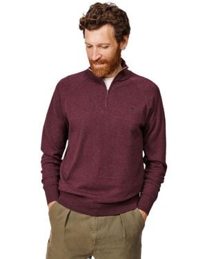 aubi Bonby Zip Neck Sweater - Purple