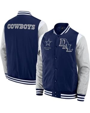 Fanatics And Dallas Cowboys Elements Elite Full-snap Jacket - Blue