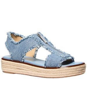 Michael Kors Berkley Espadrille Platform Sandals - Blue