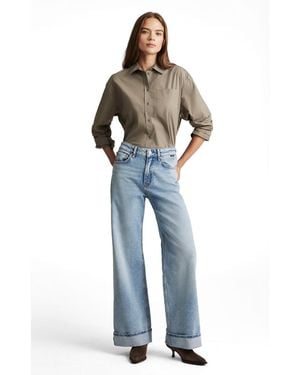 Mavi Florida Mid Rise Wide Leg Jeans - Blue