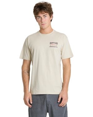 Quiksilver Stay Diamond Graphic Crew Neck T-shirt - Gray