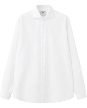 Mango Camisa Delta Slim-fit Spread Collar Dress Shirt - White