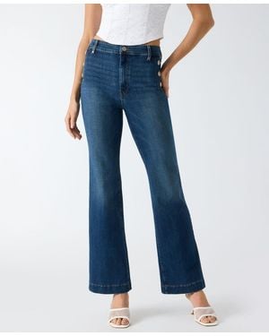 Guess Faye Flared Chino Jeans - Blue