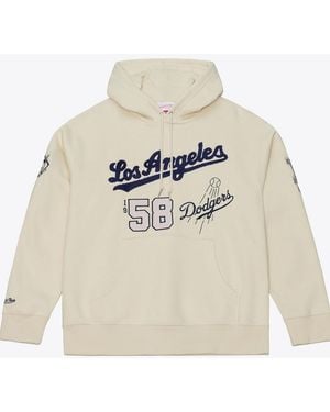 Mitchell & Ness Los Angeles Dodgers Yacht Rock Fleece Hoodie - White