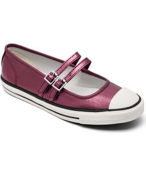 Converse Chuck Taylor All Star Dainty Mary Jane Casual Clogs From Finish Line - Pink