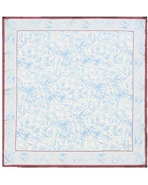Fable England Bunny Square Scarf - Blue