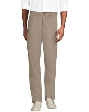 Lands' End Travel Kit Easy Classic Fit Chino Pant - Natural