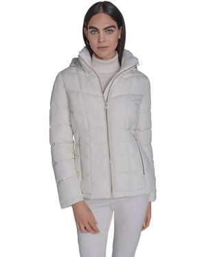 Calvin Klein Stand Collar Lined Puffer Jacket - Gray