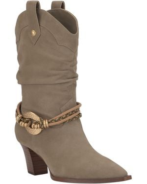 Jessica Simpson Hanie Western Slouch Booties - Brown