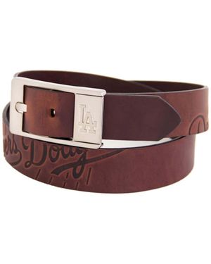Eagles Wings Los Angeles Dodgers Brandish Leather Belt - Brown