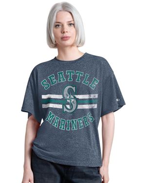 Starter Seattle Mariners Jump Shot Tri-blend Boyfriend T-shirt - Blue