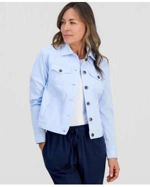 Style & Co. Petite Classic Denim Jacket - Blue