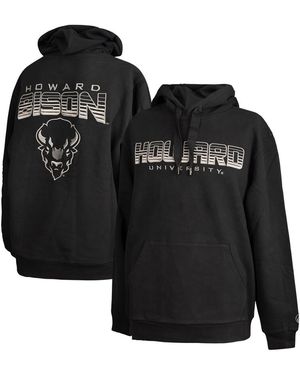 FISLL Howard Bison Puff Print Sliced Pullover Hoodie - Black