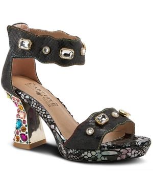 L'ARTISTE Spring Step Jewell Closed Back Sandal - Black