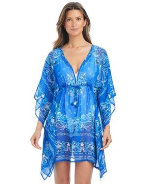 Bleu Rod Beattie Pull-on Cover-up Swim Caftan - Blue