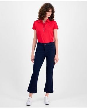 Nautica Stretch Twill Demi Bootcut Pant - Red