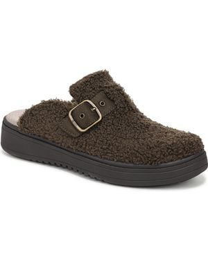 LifeStride Vibe-cozy Washable Round Toe Mule Clogs - Brown