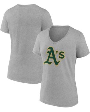 LOGO ATHLETIC Athletics V-neck T-shirt - Gray
