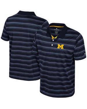 Colosseum Athletics Michigan Wolverines Milk Steak Polo Shirt - Blue