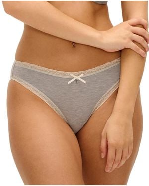 Freya Flirt Pull-on Lace Trim Low-rise Panty - Brown