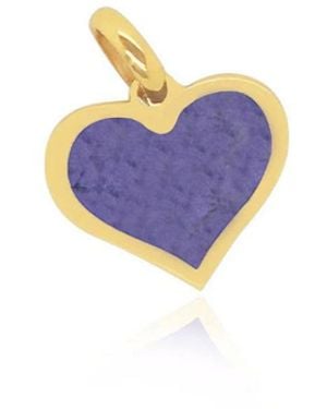 The Lovery Heart Charm 14k Gold - Blue