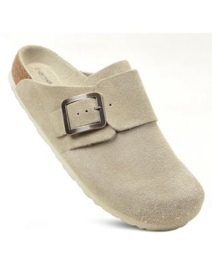 AEROTHOTIC Atlas Genuine Leather Clogs For With Arch Support - White