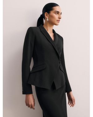 The Fold Forino Clever Crepe Blazer - Black