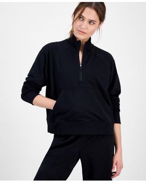ID Ideology Neppy Fleece Quarter-zip Sweatshirt - Blue