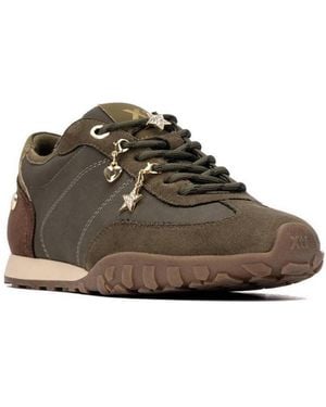 Xti Casual Lace- Up Sneakers - Brown