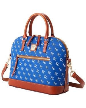 Dooney & Bourke Kansas City Royals Signature Domed Zip Satchel Purse - Blue
