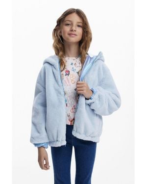 Desigual Girls's Reversible Padded Jacket - Blue