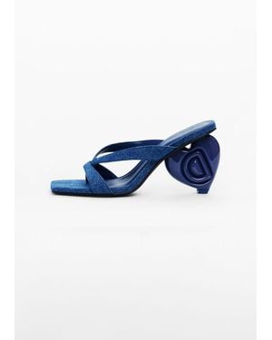 Desigual Denim Heel Sneakers - Blue